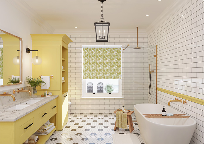 Hanging Greenery, Chartreuse - Twist&Fit Roller Blind - Image 8